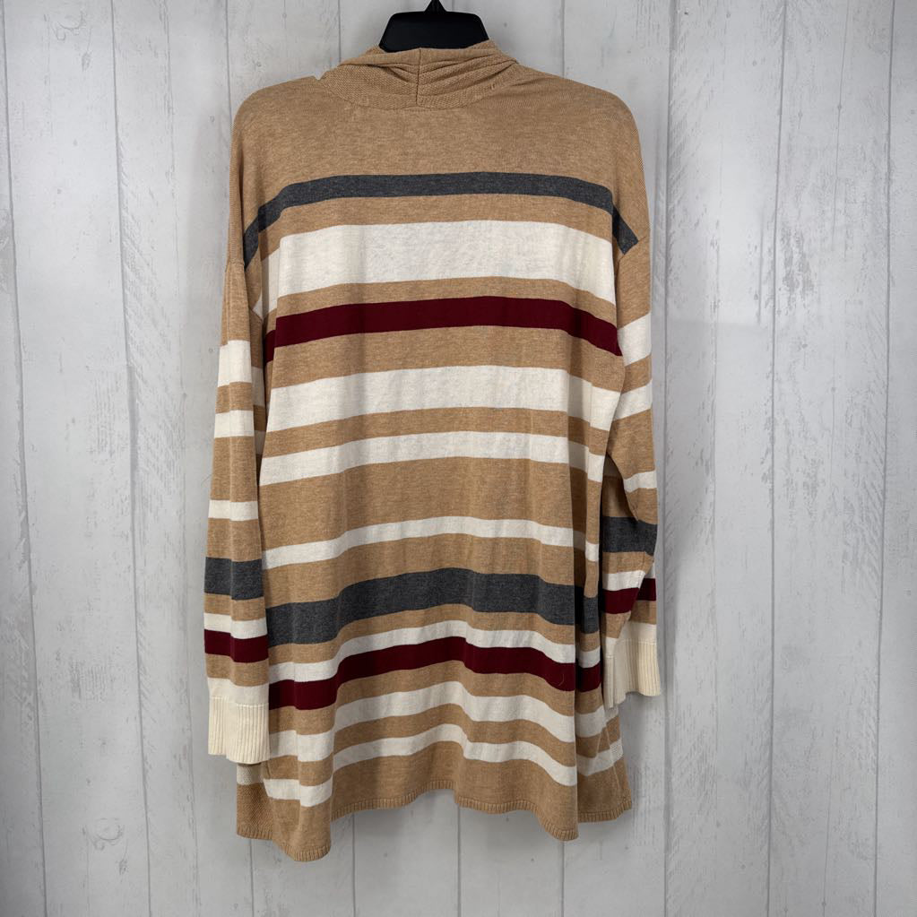 14/16 striped open front cardi