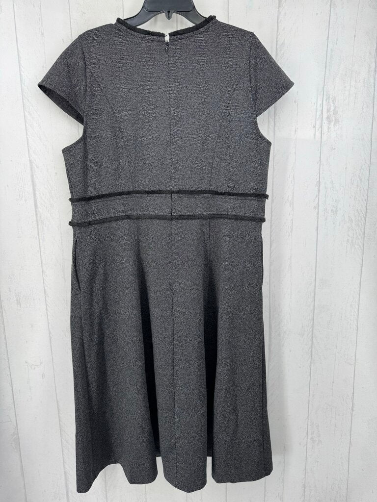 16 cap slv fringe detail dress