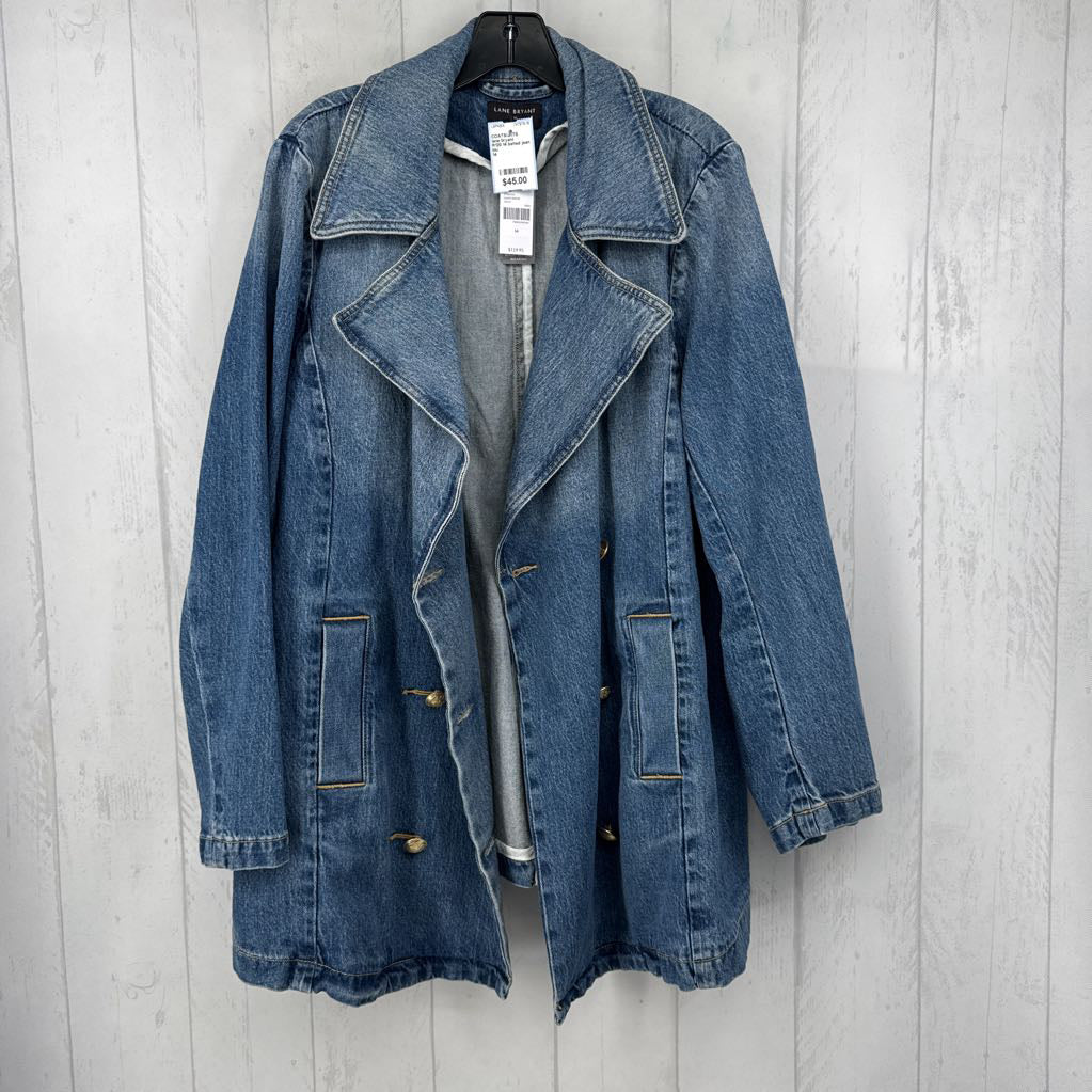 R120 14 belted jean jacket