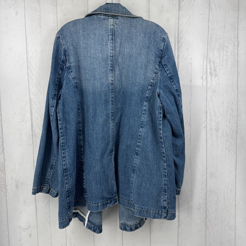 R120 14 belted jean jacket