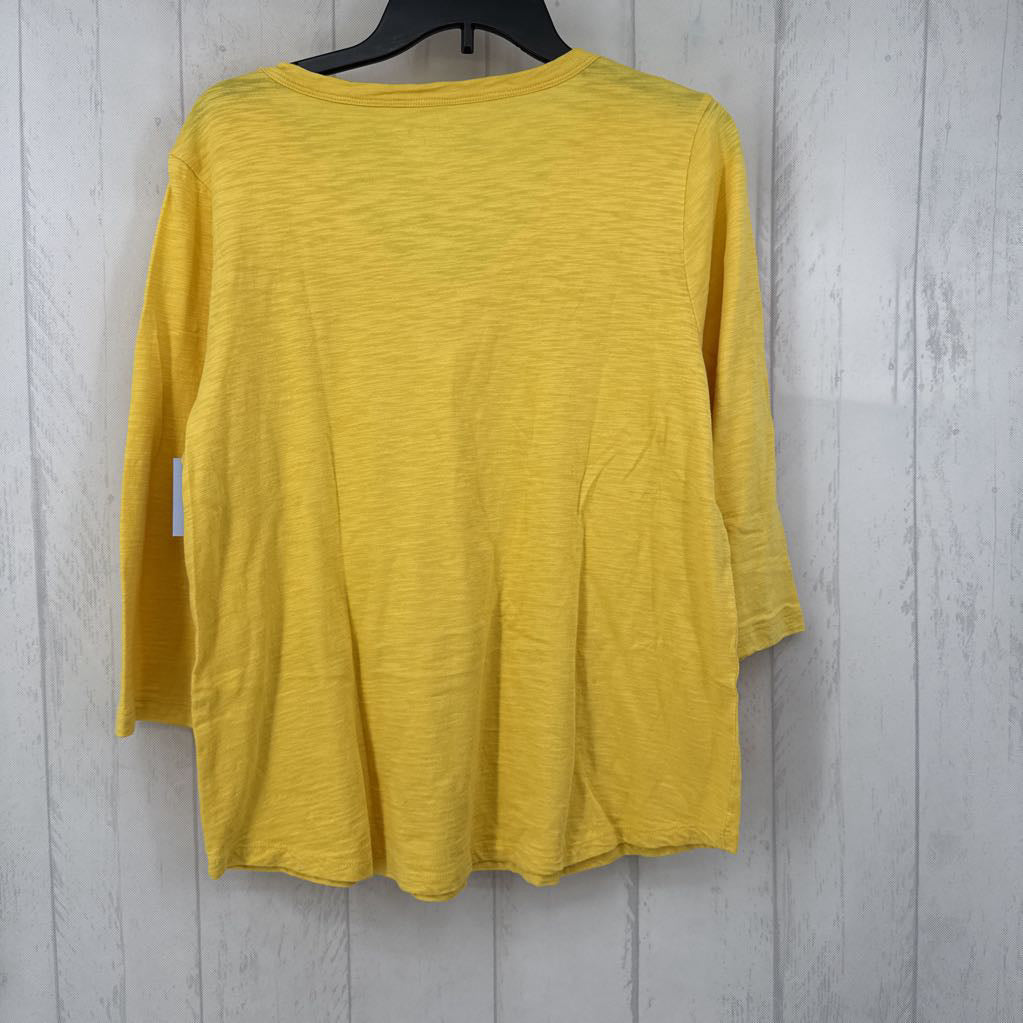 L v-neck 3/4 slv tee