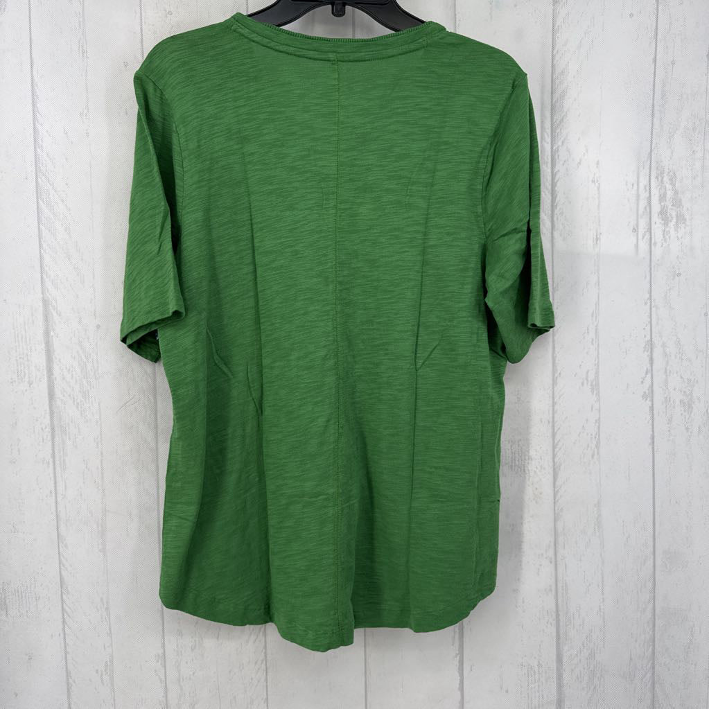 L v-neck elbow slv tee