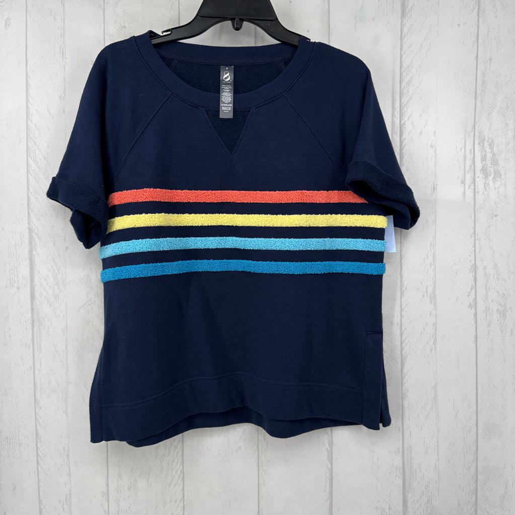S striped crewneck s/s top
