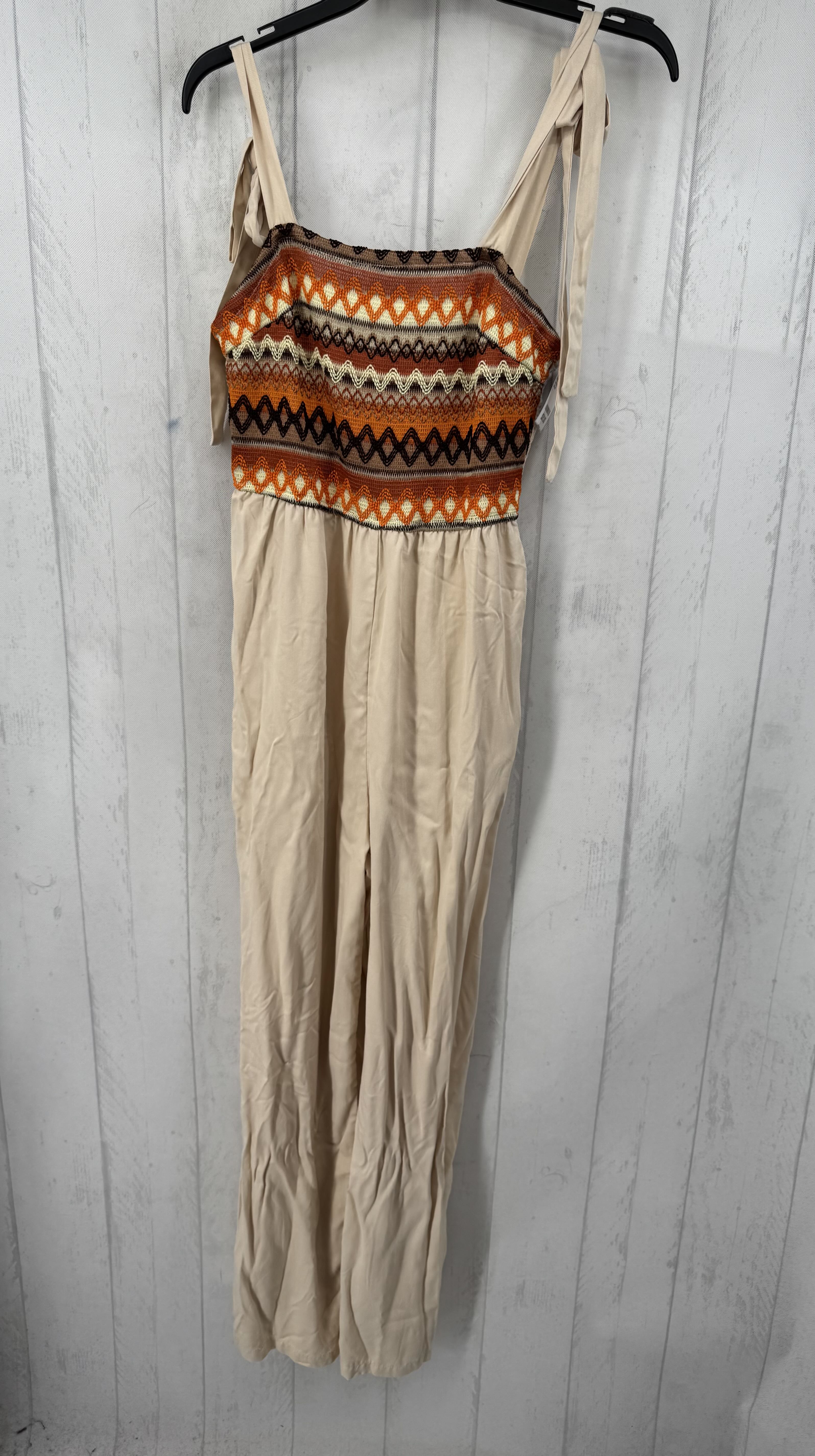 L smocked slvls jumpsuit