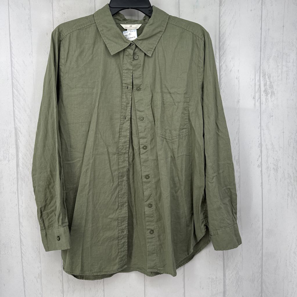 M button down l/s top