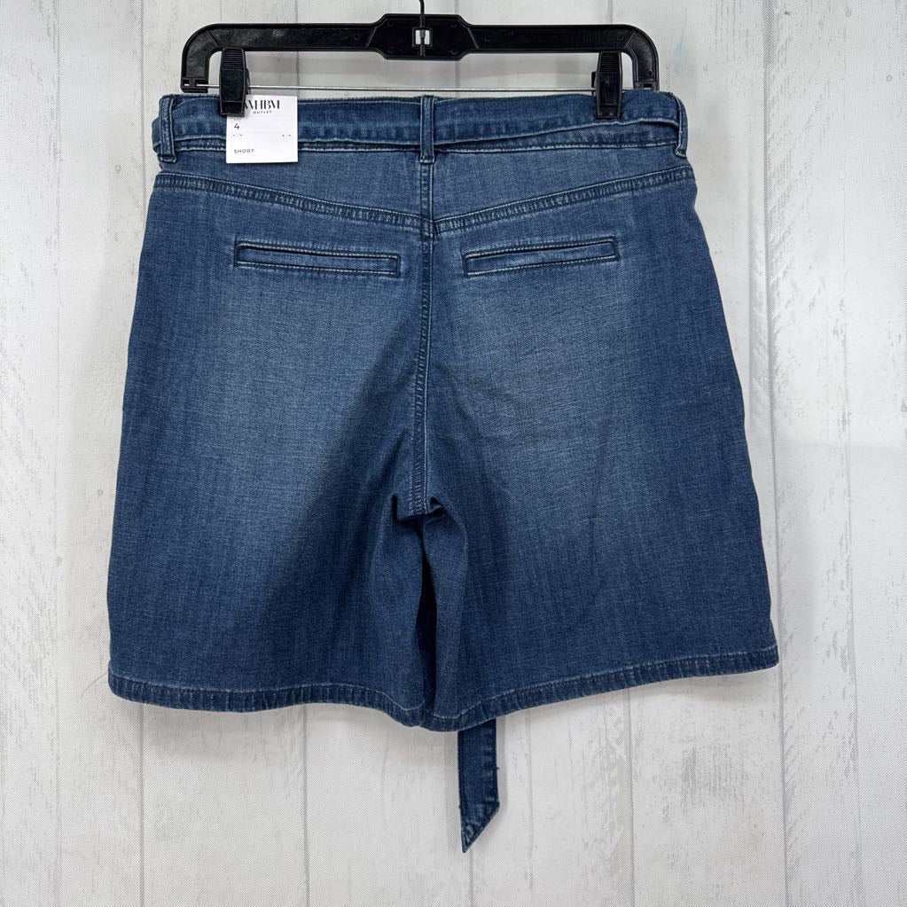R50 4 belted denim shorts