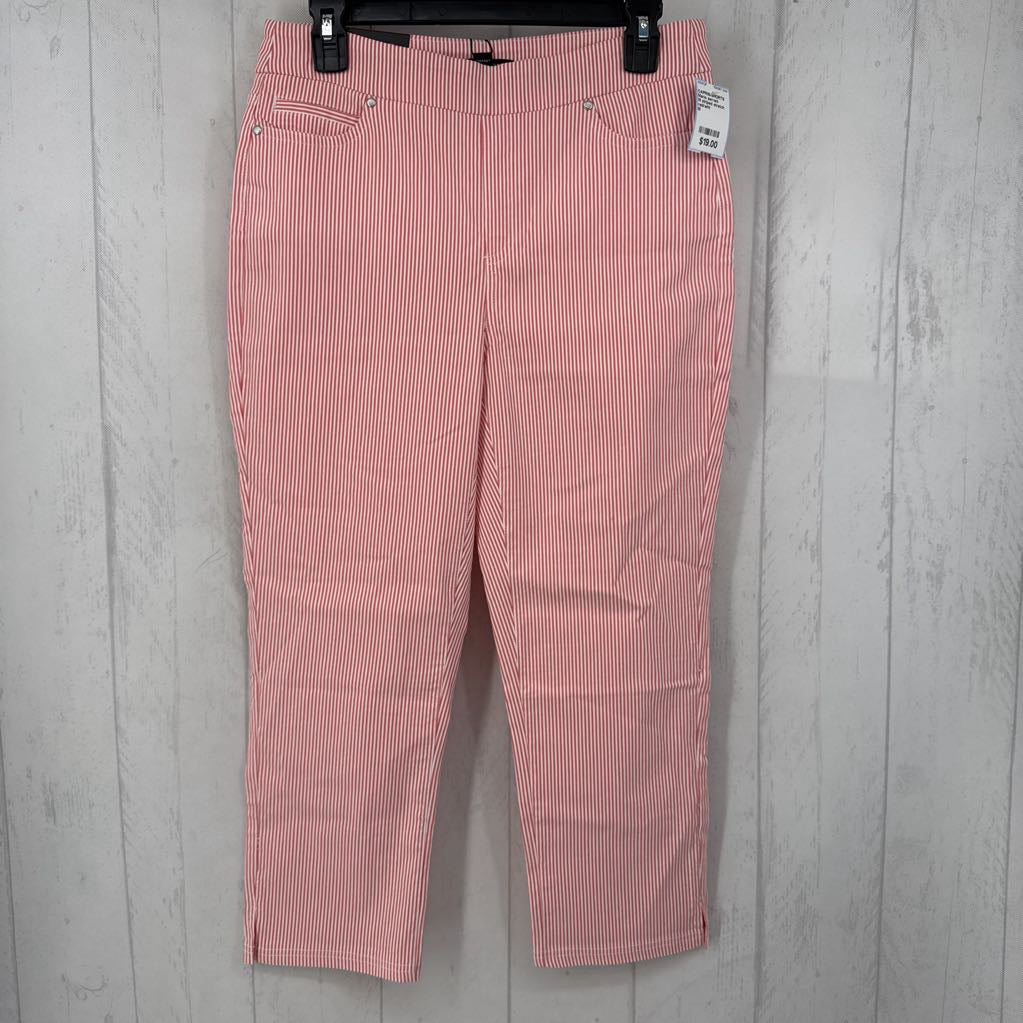 M striped stretch capri