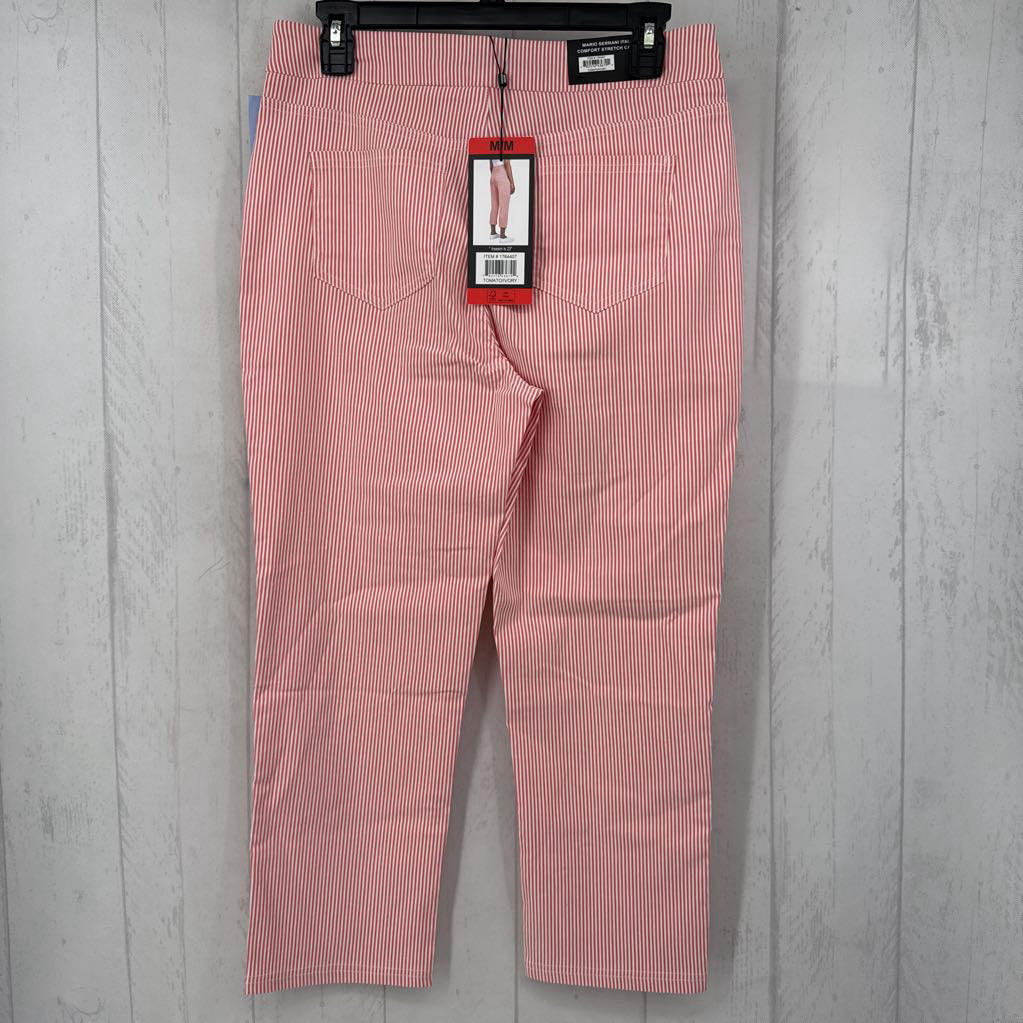 M striped stretch capri
