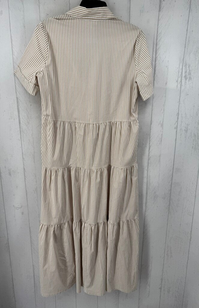 6 striped tiered belted s/s dress