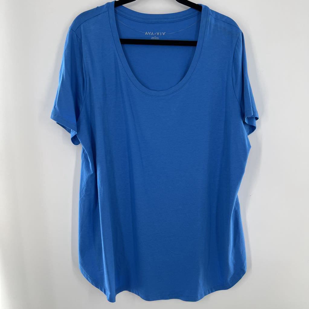 1X scoop neck s/s tee