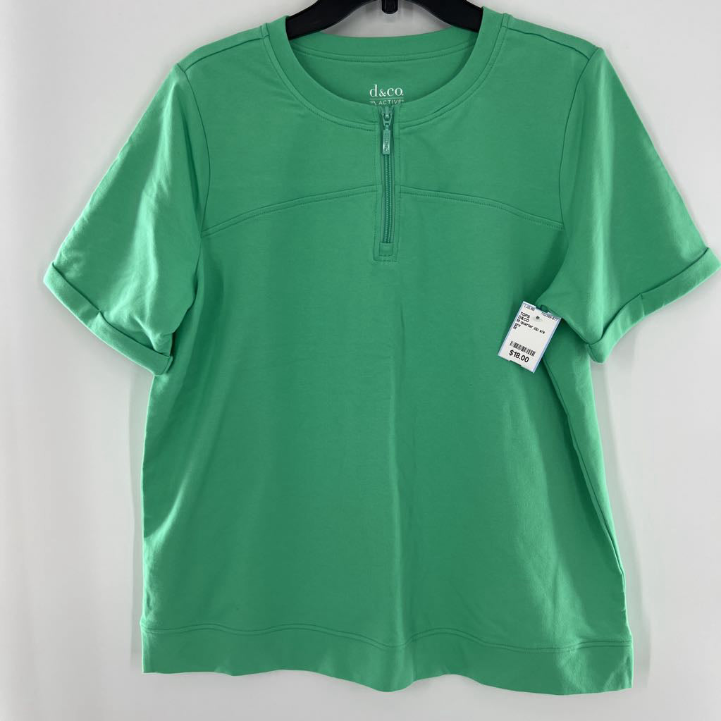 M quarter zip s/s top