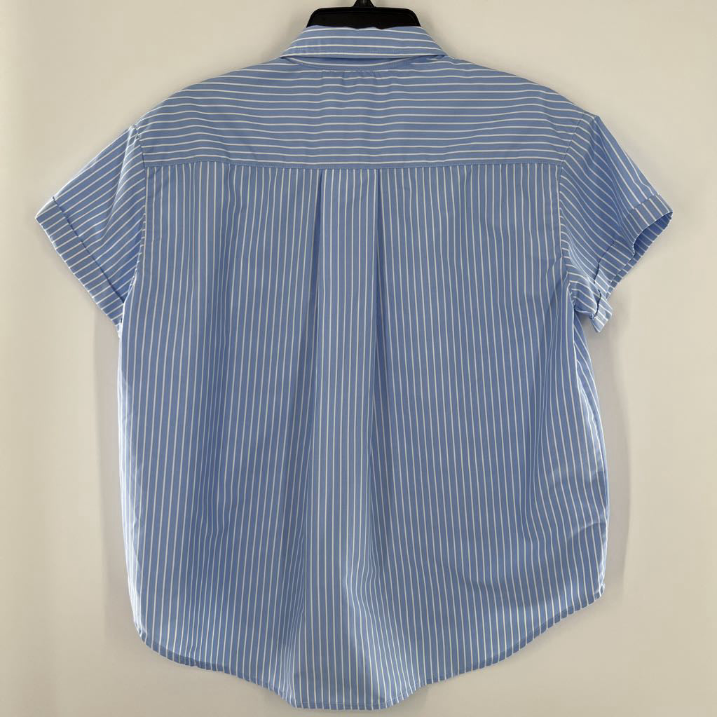 XL striped button down s/s top