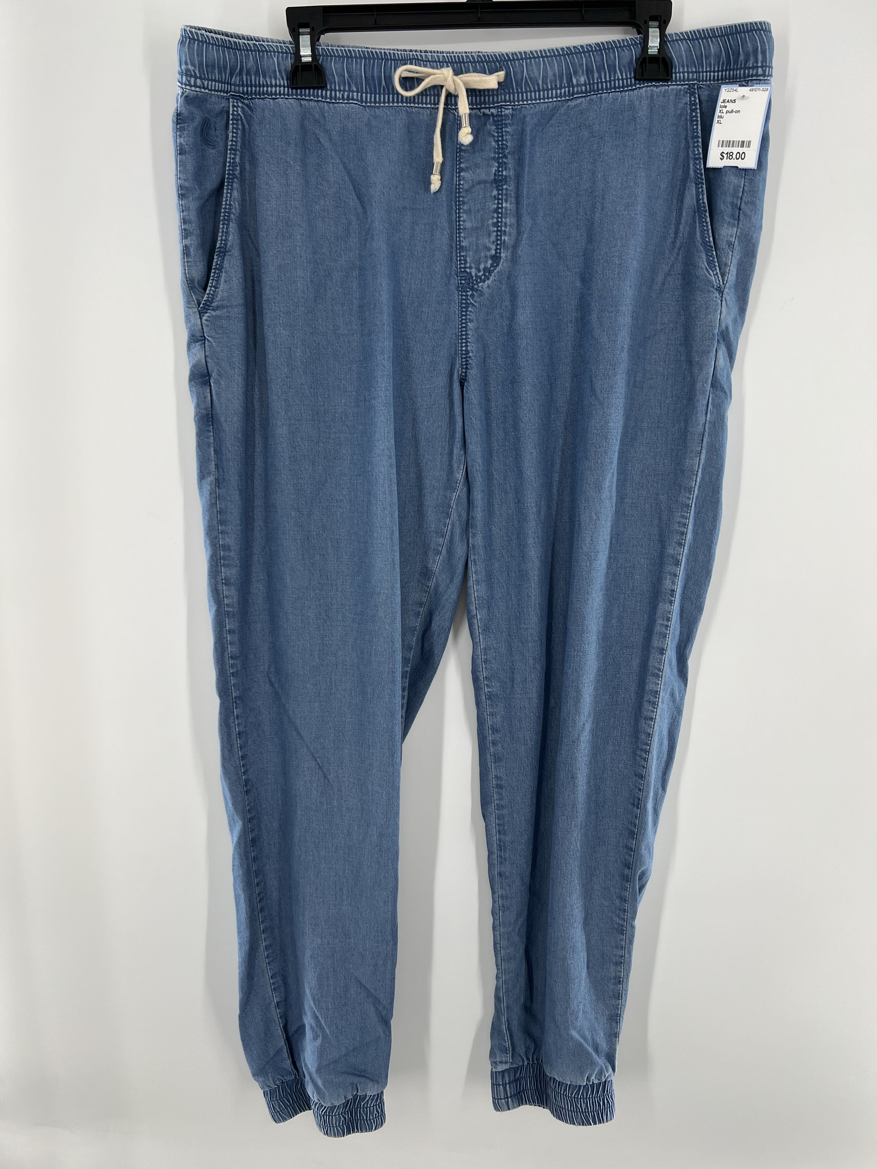 XL pull-on chambray joggers