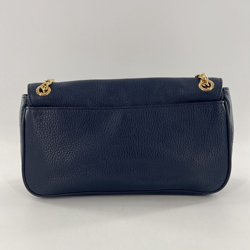 chain strap pebbled flap shoulder bag