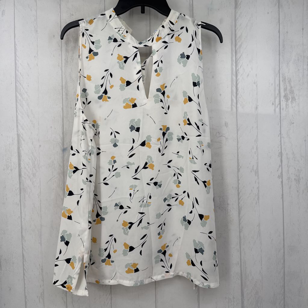 XL flo print notch neck tank