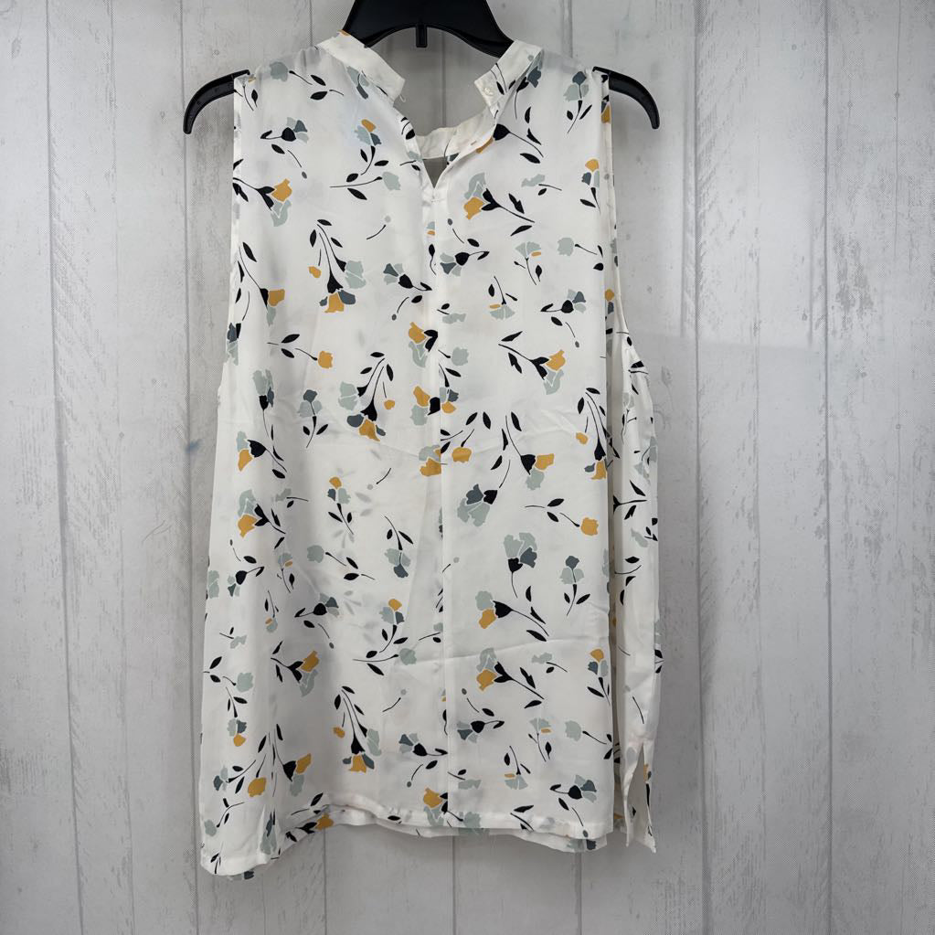 XL flo print notch neck tank