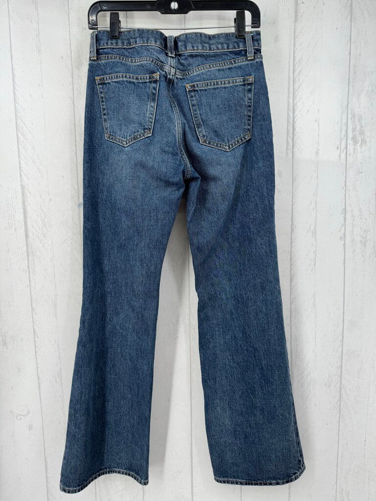 2 mid-rise flare jeans