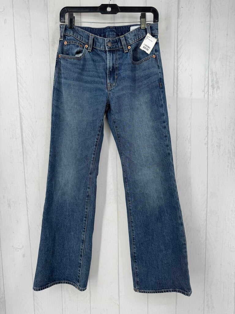 2 mid-rise flare jeans