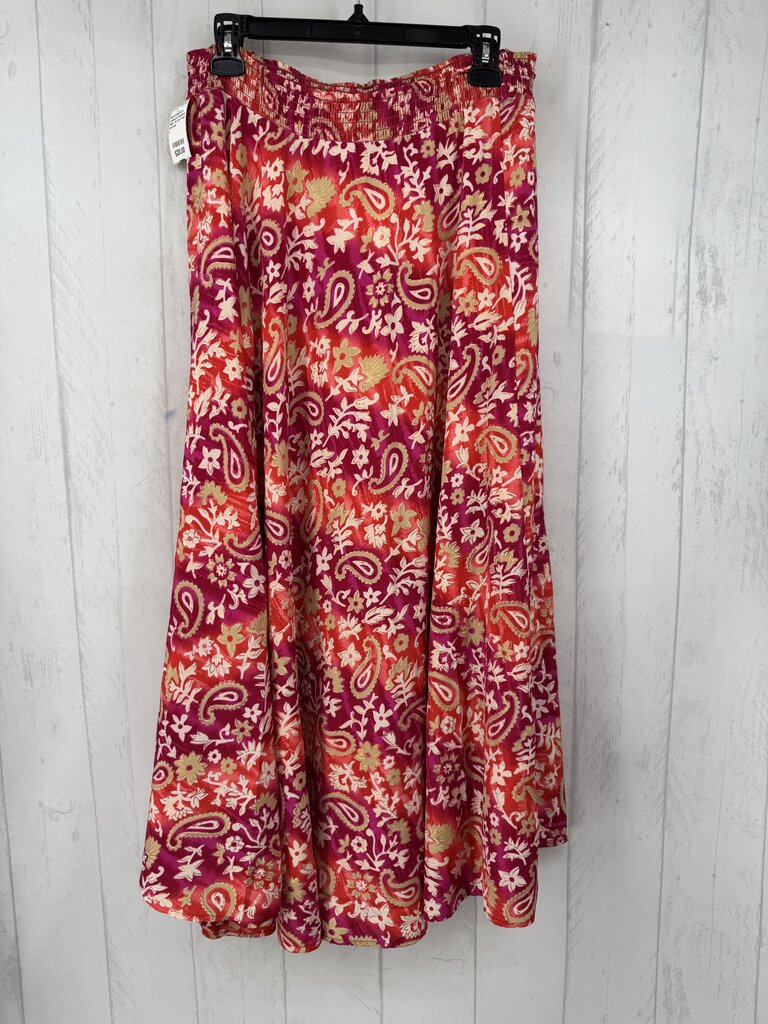 R68 L flo print maxi skirt