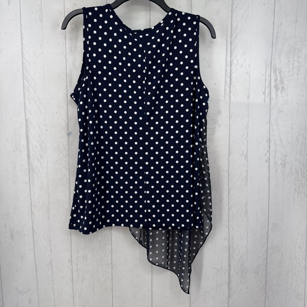 L polka dot flowy tank