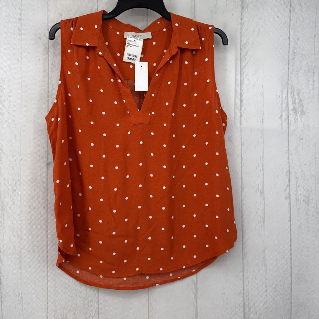 R55 M polka dot split neck tank