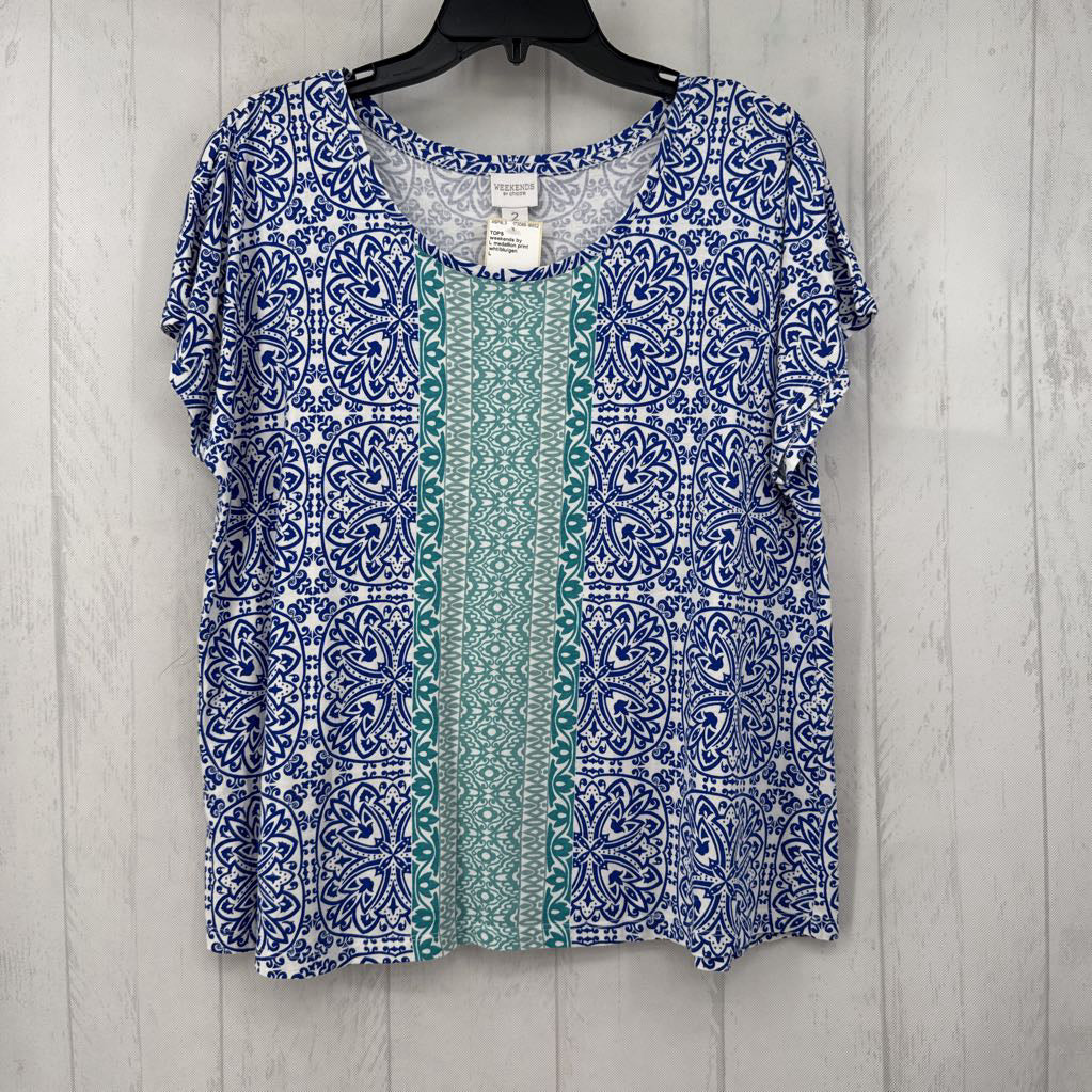 L medallion print s/s tee