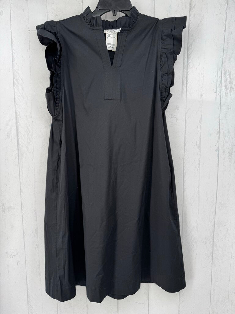 10 split neck ruffled slvls dress