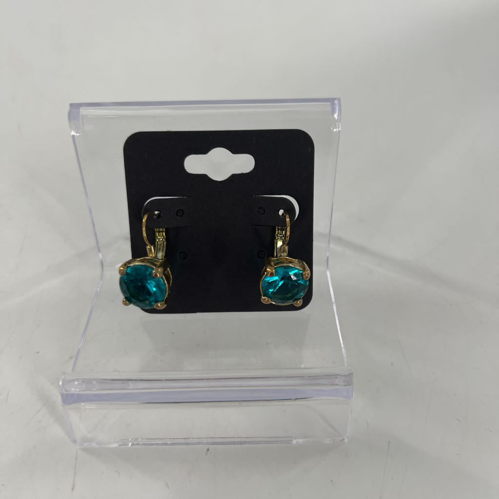 turquoise gem drop earrings