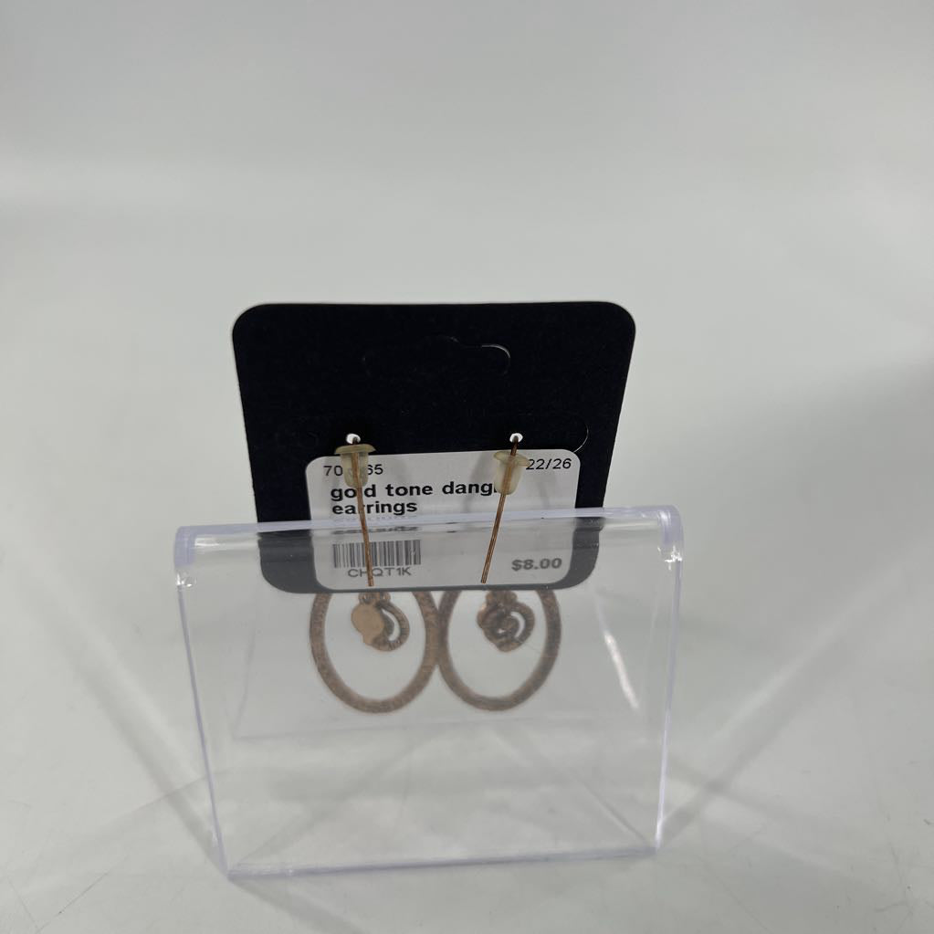 gold tone dangle earrings