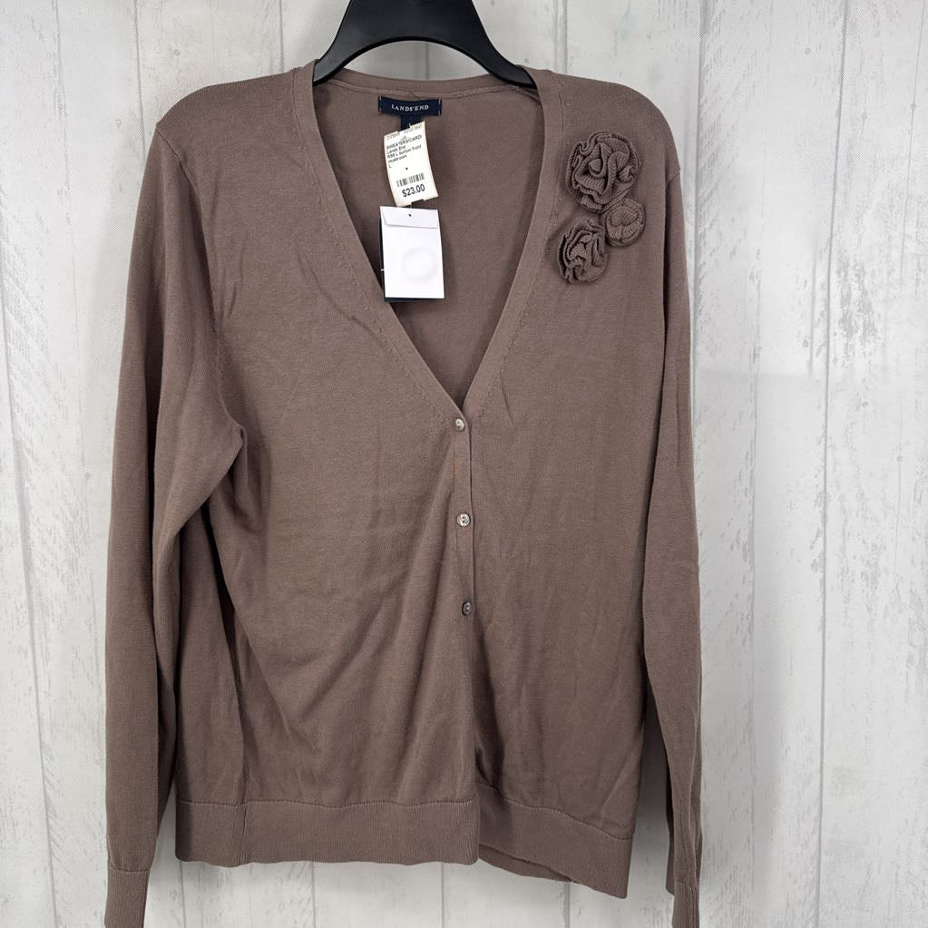 R59 L button front flo detail cardi