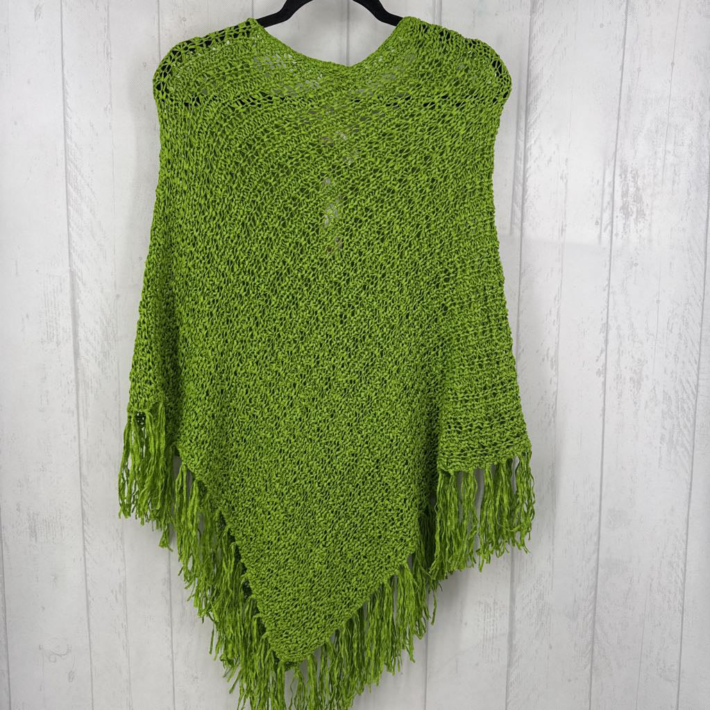 R79 O/S fringe triangle poncho