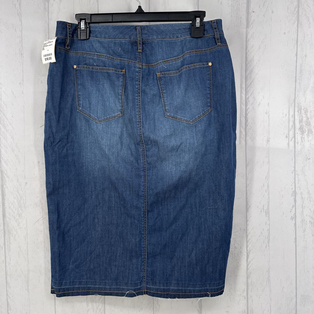 S/M denim pencil skirt
