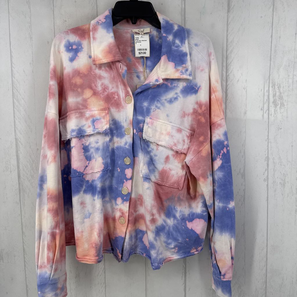 S tie-dye shacket