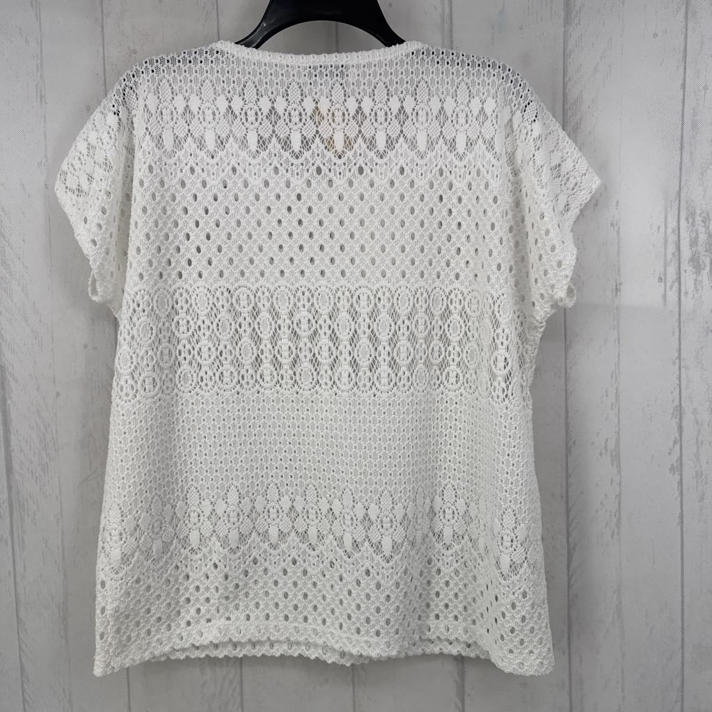 XL crochet s/s top