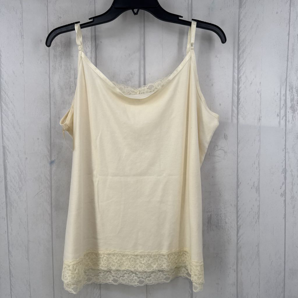 1X lace trim cami