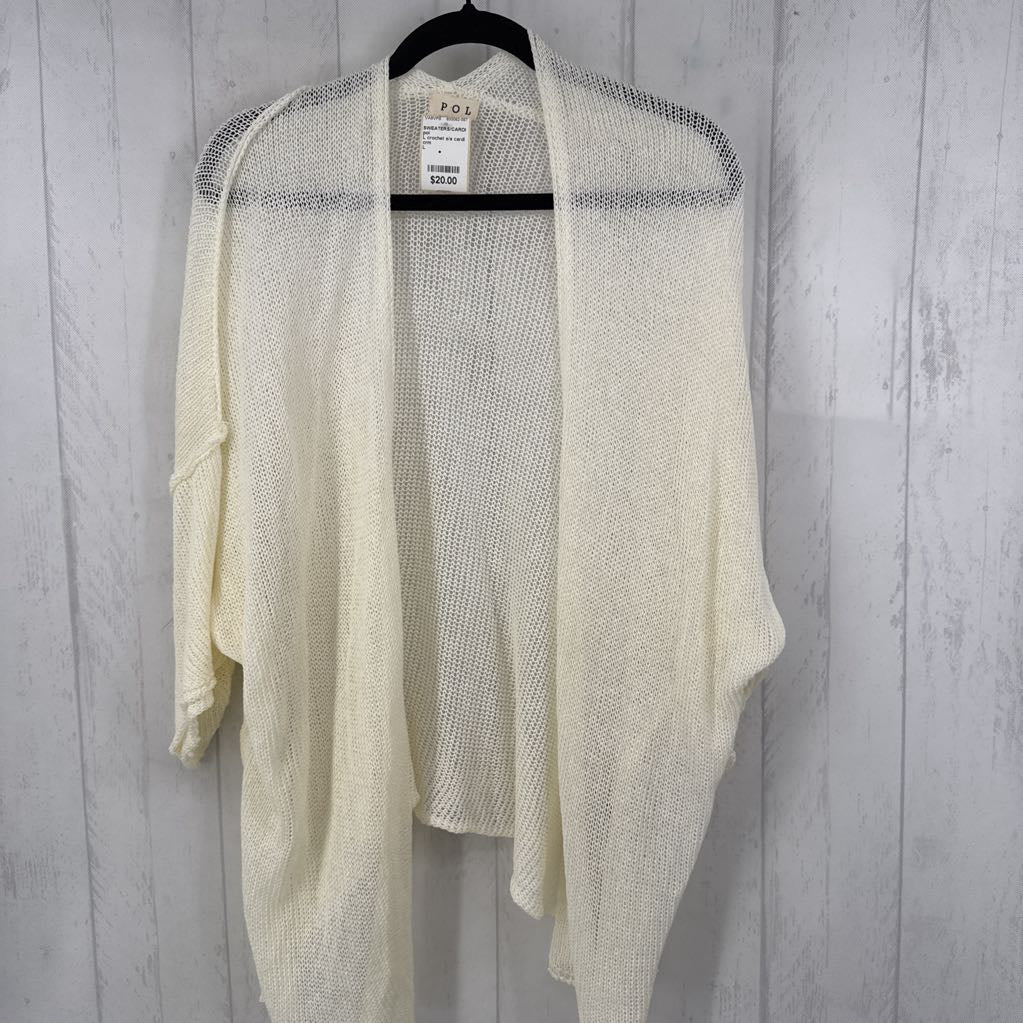L crochet s/s cardi