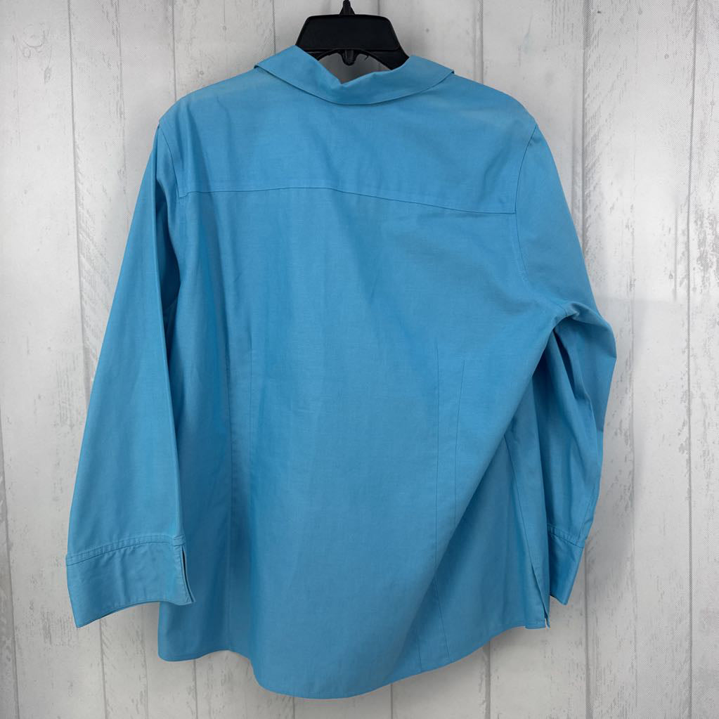 14 button down 3/4 slv top