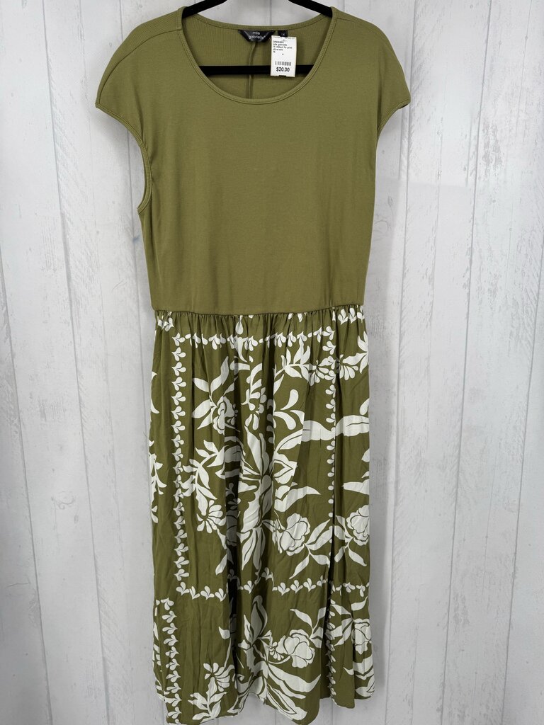 1X ribbed flo print s/s dress