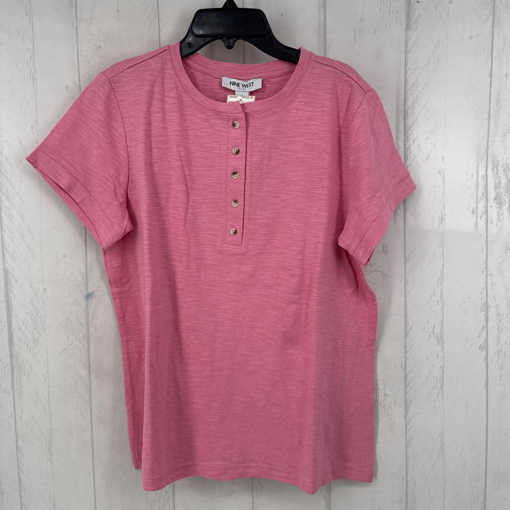 M quarter button down s/s tee