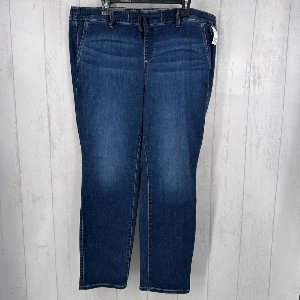 2X drawstring waist jeans