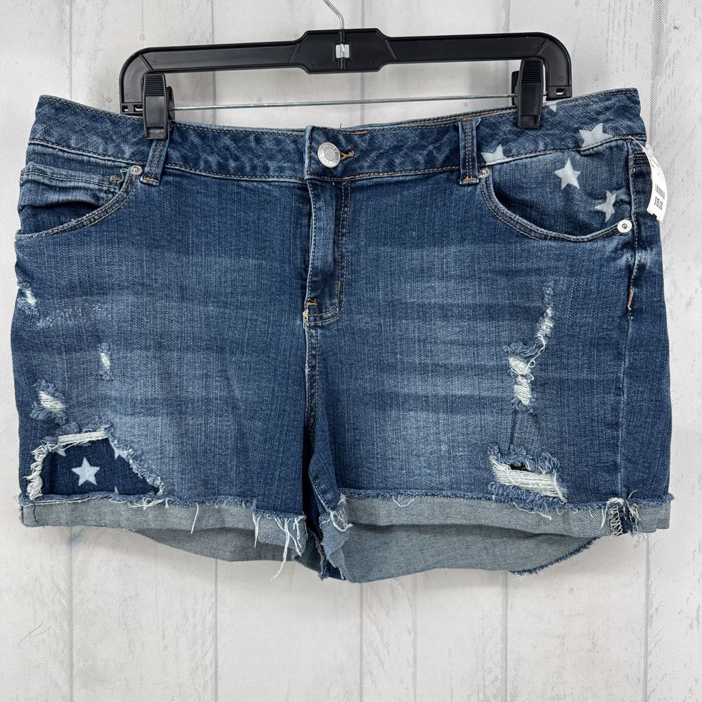 15/16 cuffed jean shorts