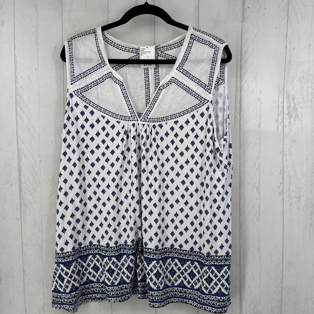 2X printed split neck tank