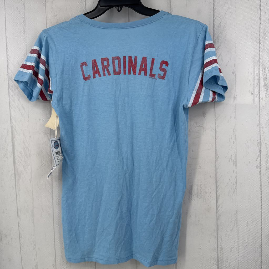 R40 L v-neck s/s tee-cardinals