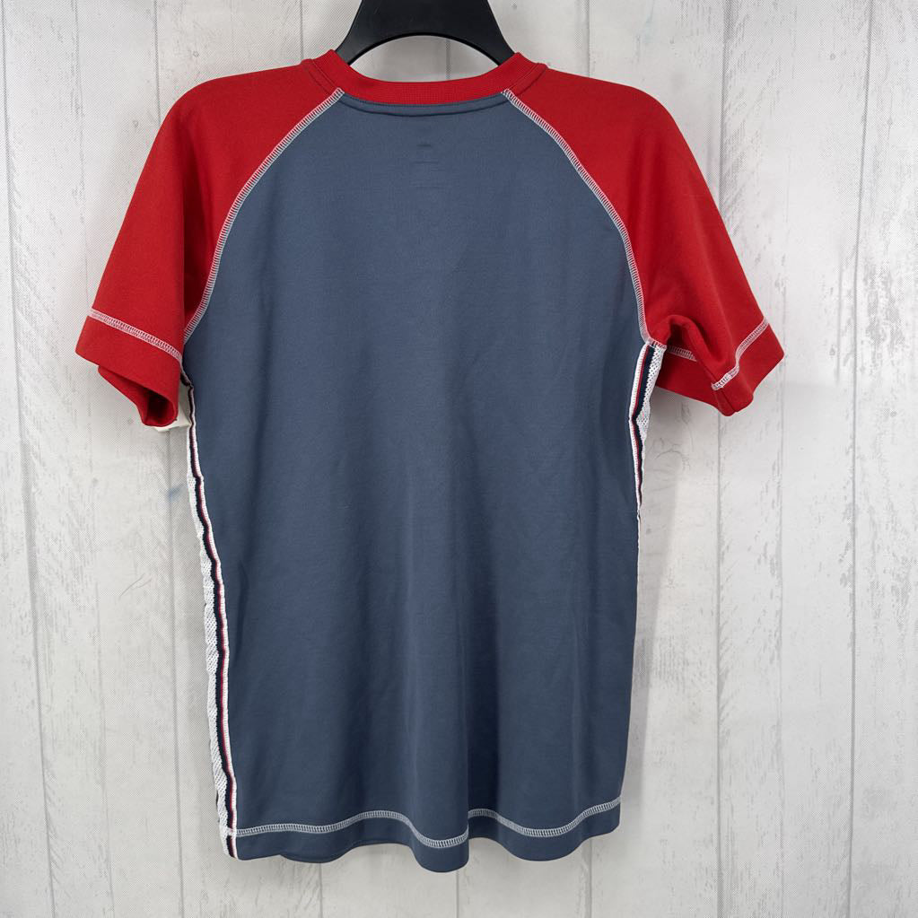 L v-neck s/s tee-cardinals