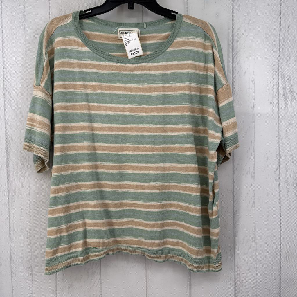 14 striped s/s top