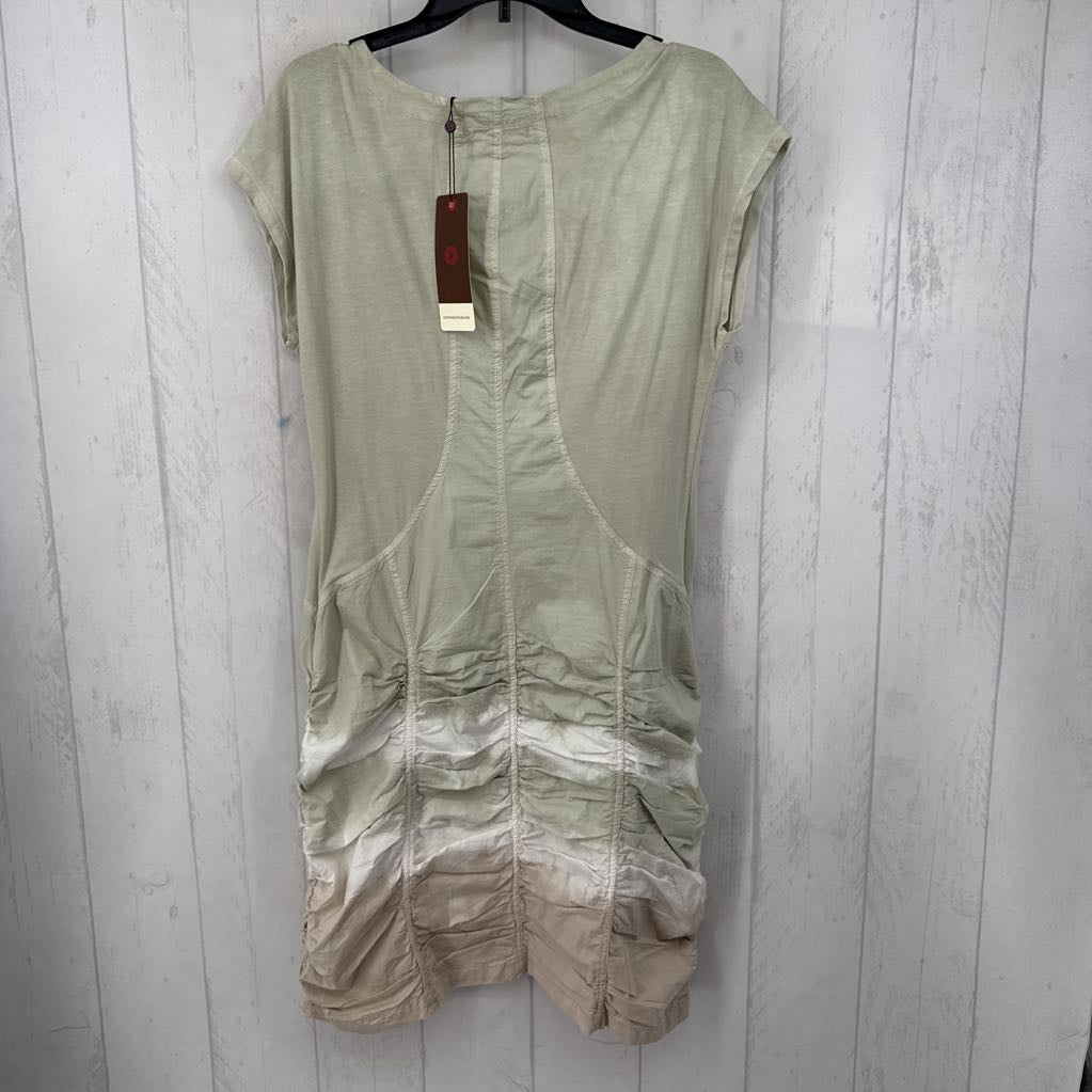 R48 L ombre gathered s/s dress