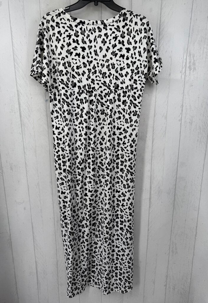 L animal print s/s dress