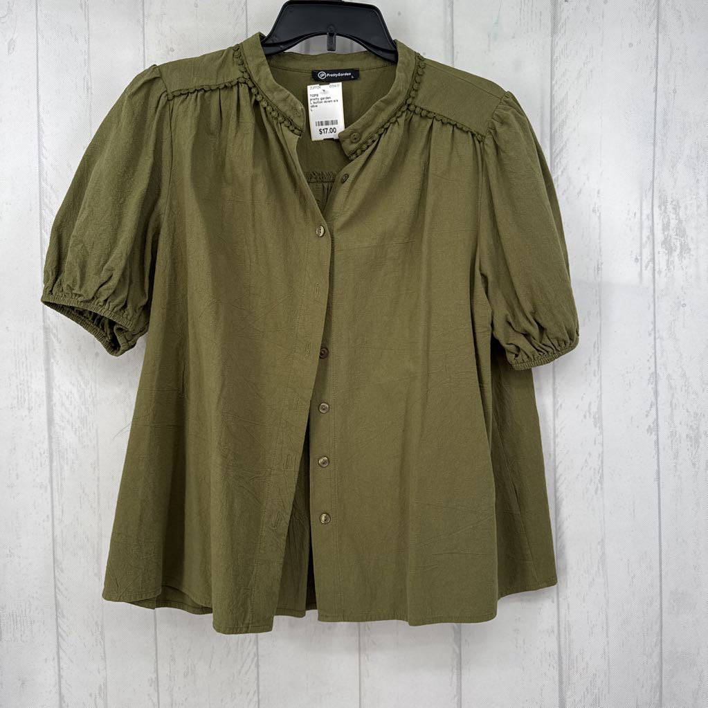 L button down s/s top