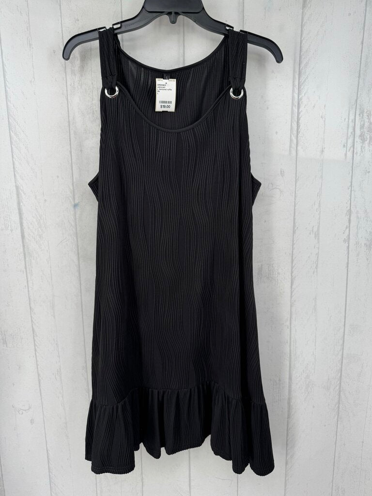 L textured ruffle hem slvls dress