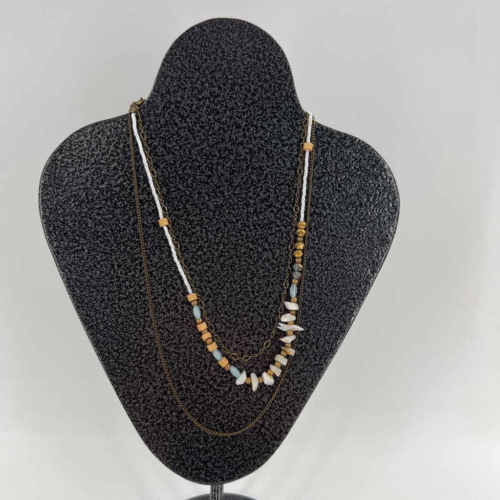 beaded multi-strand necklace
